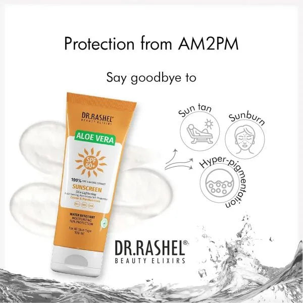 Dr. Rashel Sunblock SPF 60+ | Aloe Vera & Vitamin C Sunscreen for UVA/UVB Protection